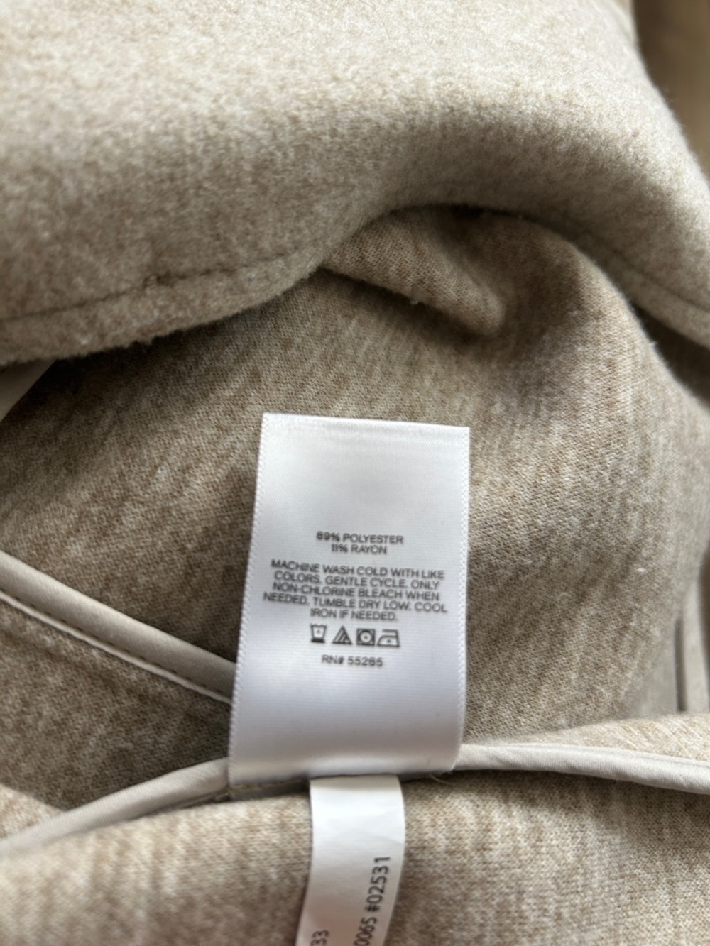 Express Women's Light Cream Wool-Blend Single-Breasted Trench Coat - Picture 6 of 6